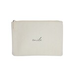 Toilet-/Make-up tas MARIT - "Smile"- Katoen - Naturel - 22 x 14 cm
