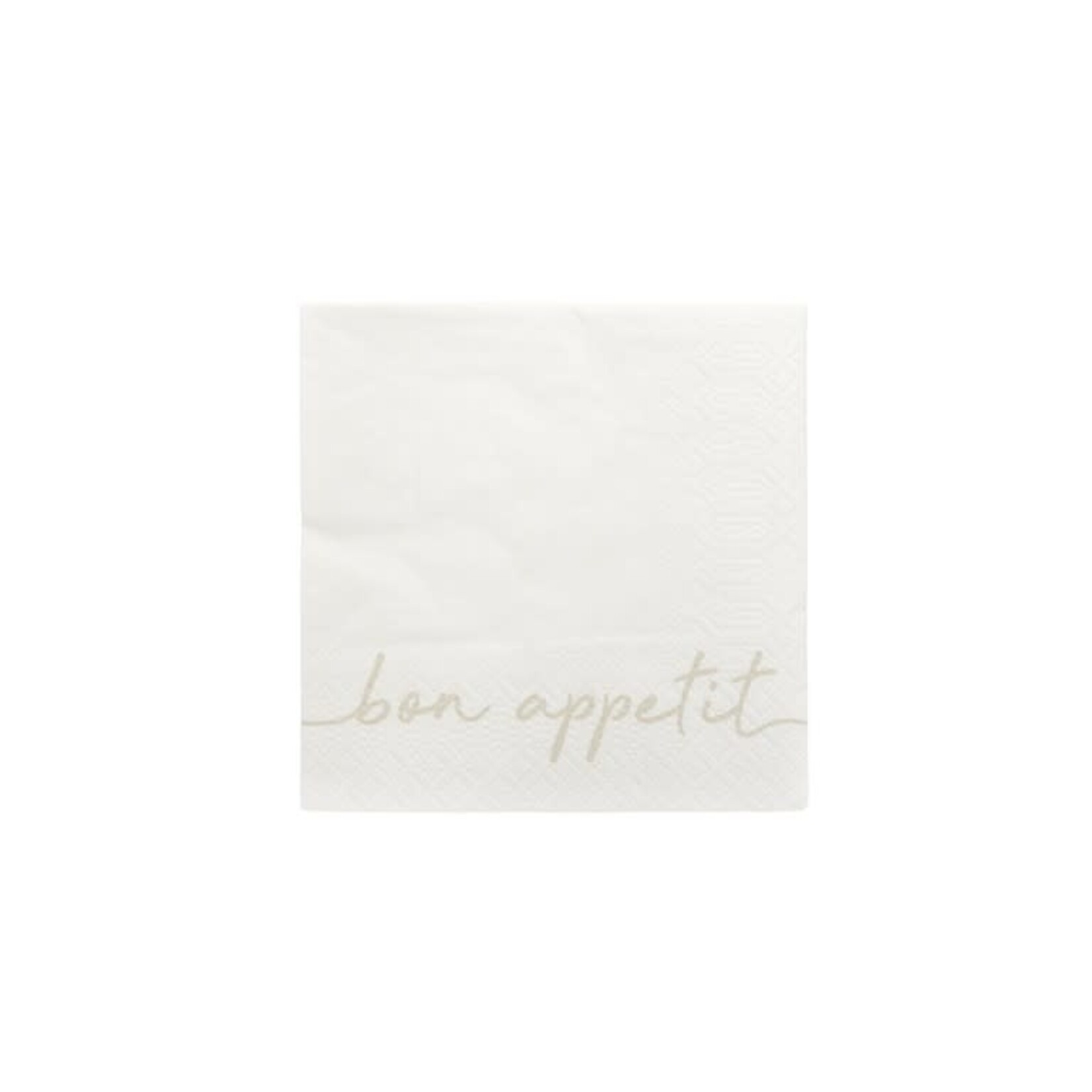 Servetten "Bon appetit" - Wit - 25 x 25cm