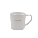 Mok MORRIS "Happy" - Keramiek - Wit - 9,2 x 9 x 9 cm