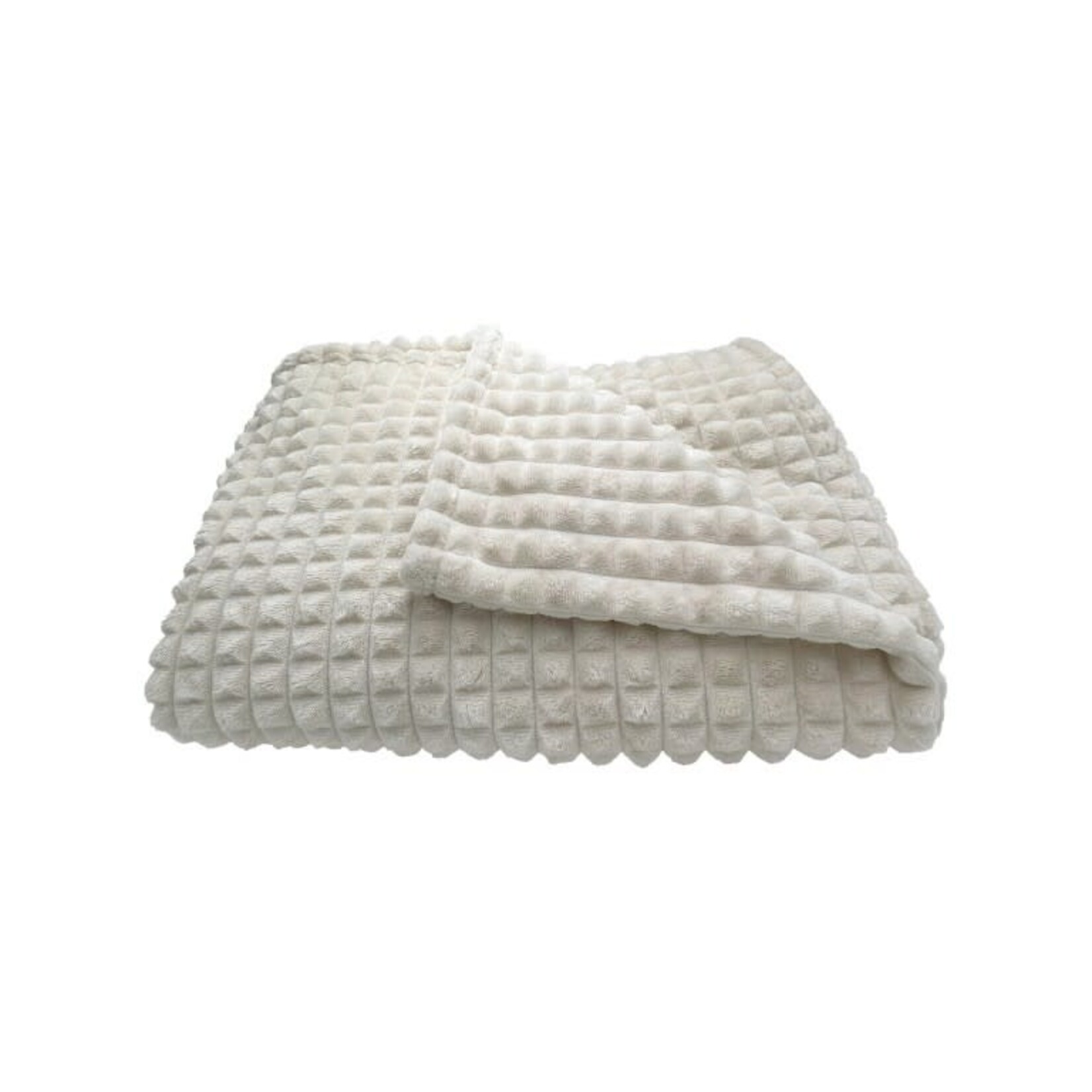 Plaid PAULA - Fleece - Zand - 200 x 150 cm
