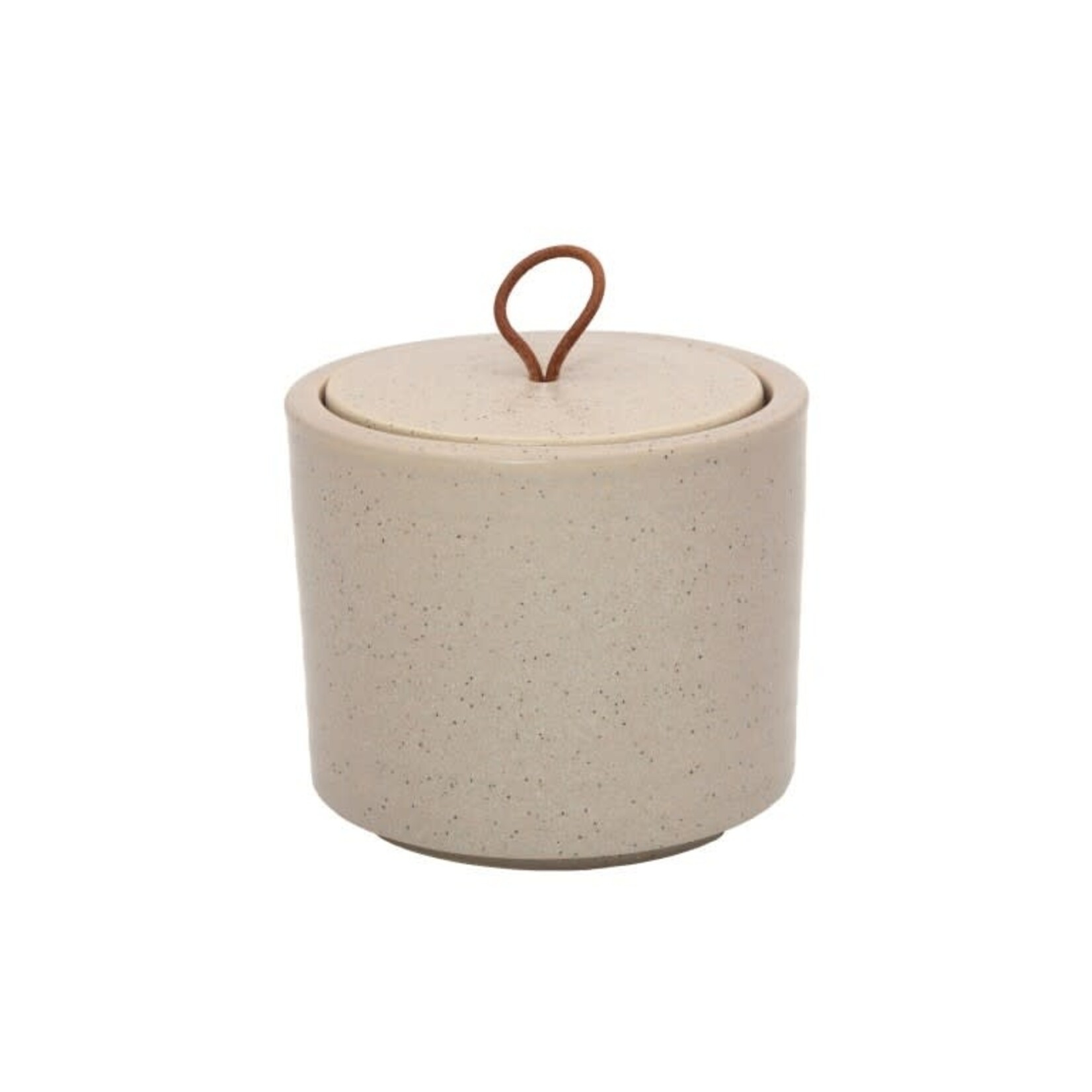 Voorraadpotje SILKE - Keramiek - Taupe - (S) Ø10 x 8 cm