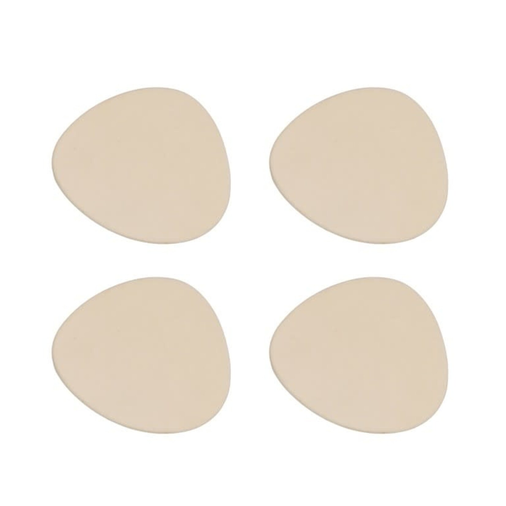 Onderzetters CHELSEY - Keramiek - Naturel - Set van 4