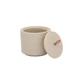 Voorraadpotje SILKE - Keramiek - Taupe - (L) Ø12 x 12 cm