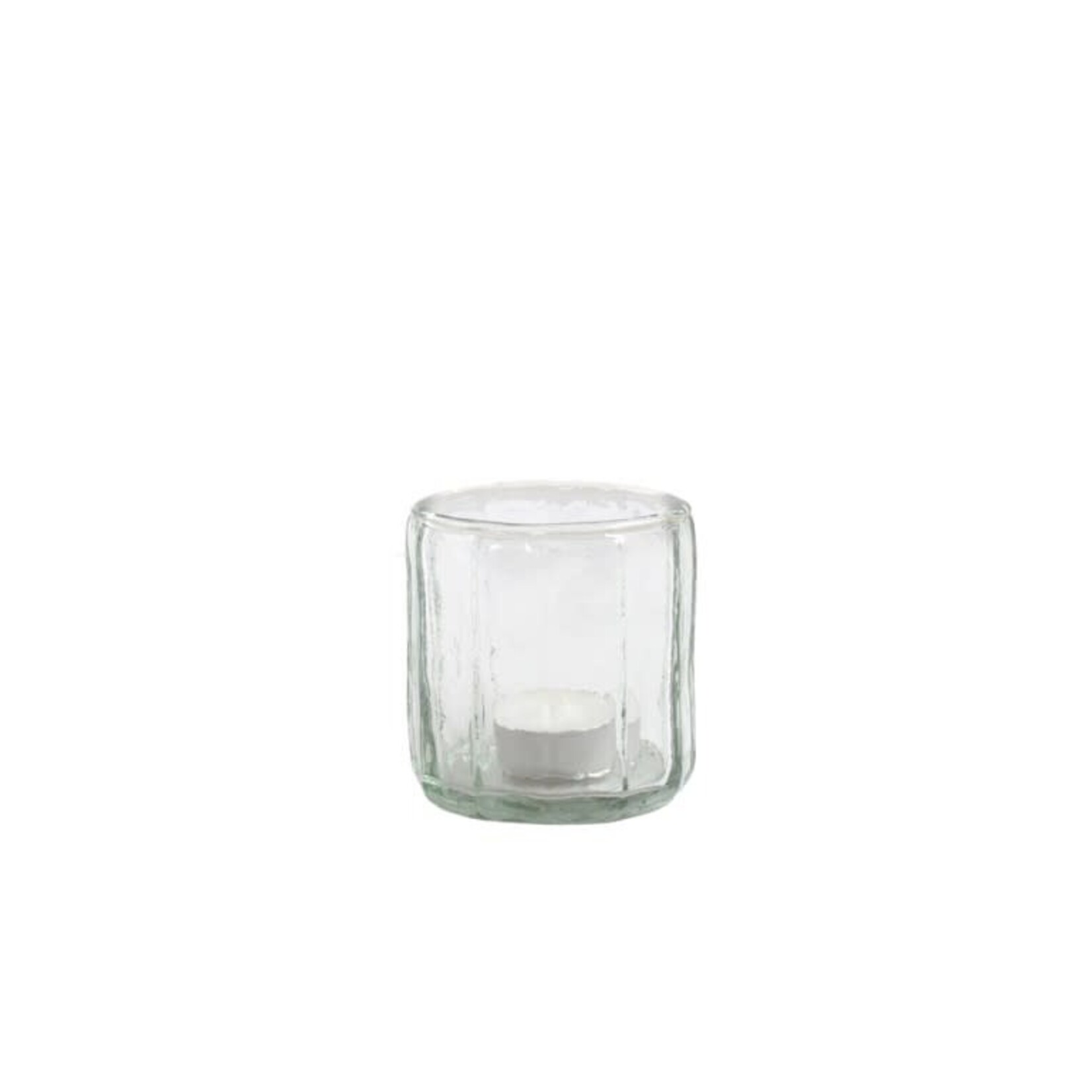 Theelichthouder TIM - Glas - Transparant - (S) 8 x 8 cm
