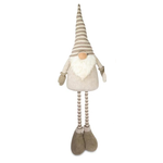 Gnoom - Puntmuts gestreept - Staand (uitrekbaar) - Stof - Beige/Bruin - 24x14x72/102cm