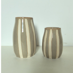 Vaas CONTOUR - Aardewerk - Beige - (S) Ø11 x 15,5cm