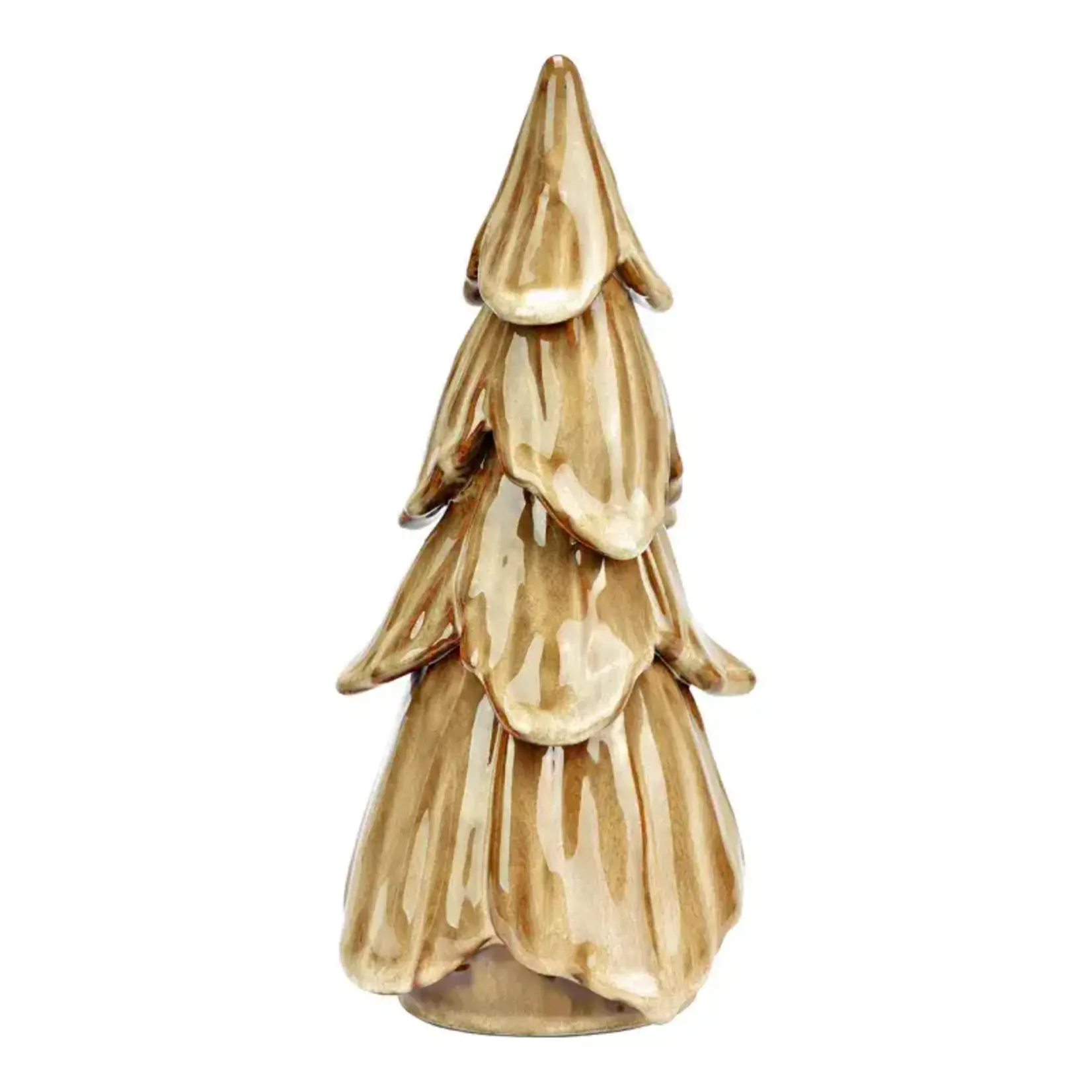 Kerstboom - Keramiek - Beige - (L) Ø11 x 25cm