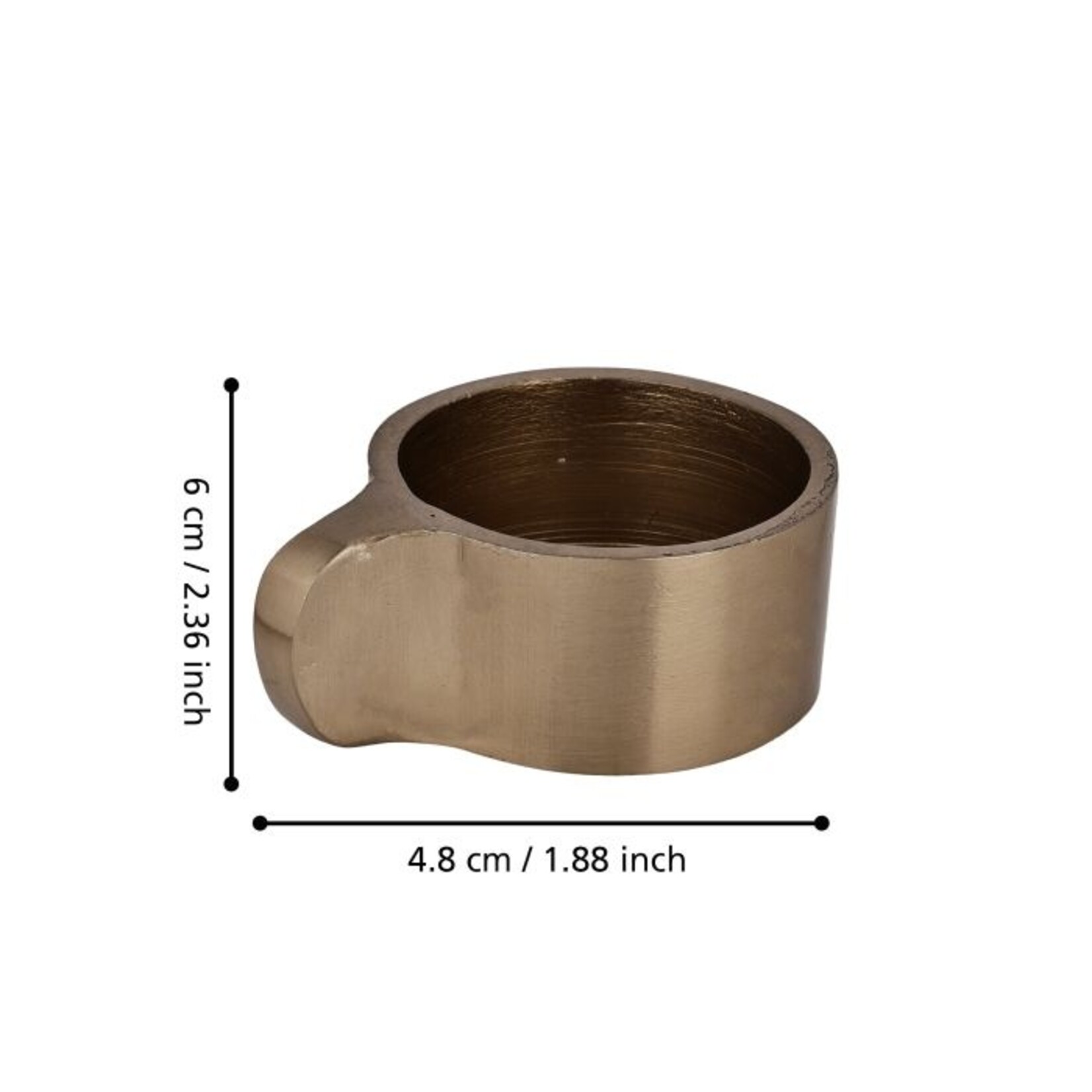Theelichthouder JELLICOE - Aluminium - Goud  - 6 x 4,8 x 2,5cm