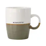 Zusss Mok (Thee) - "Wonderful" - Wit/Donkergroen - ∅8 x 10cm