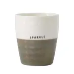 Zusss Mok (koffie) - "Sparkle" - Wit/Donkergroen - Ø7,5 x 8,5cm