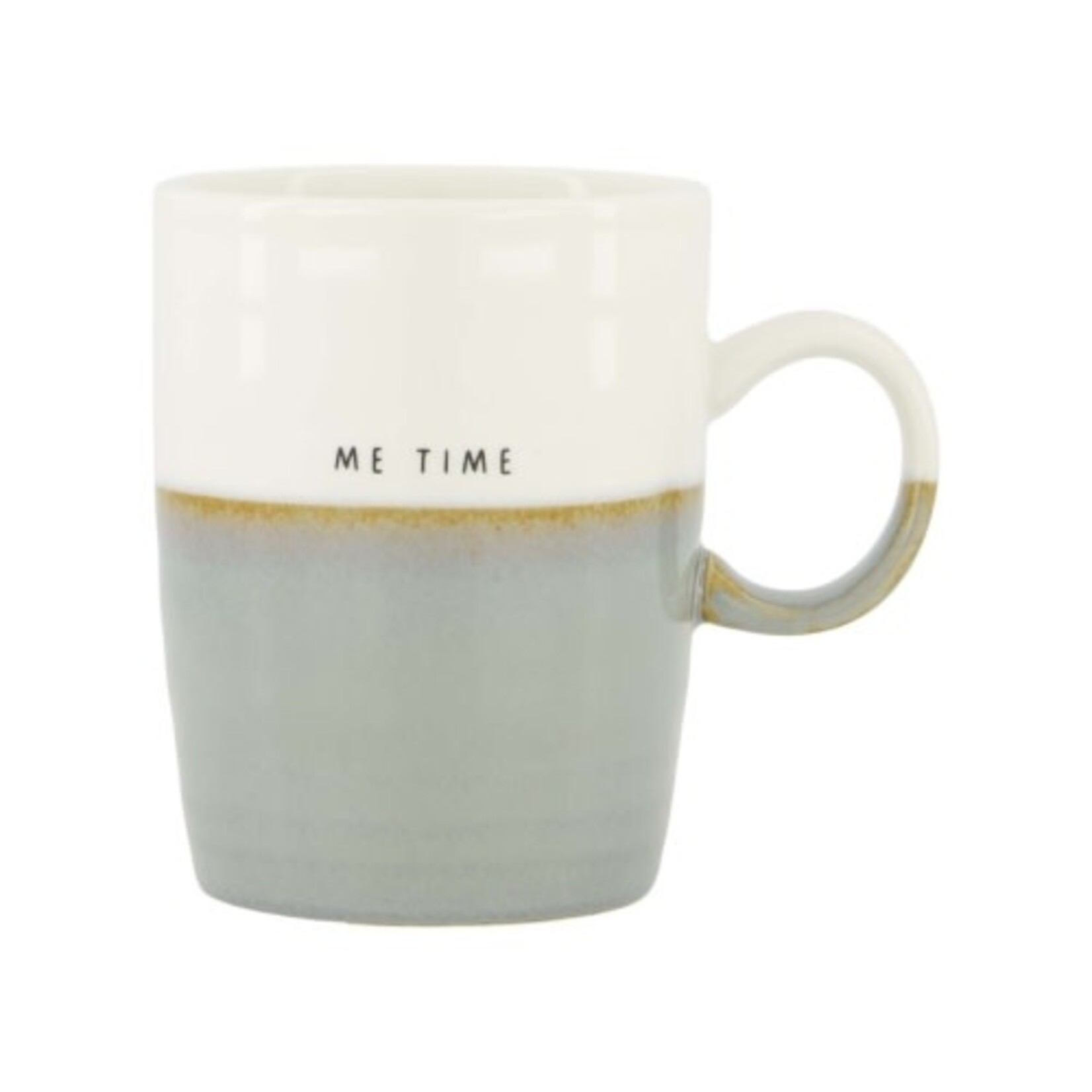 Zusss Mok (Thee) - "Me time" - Wit/Grijsblauw - ∅8x10cm