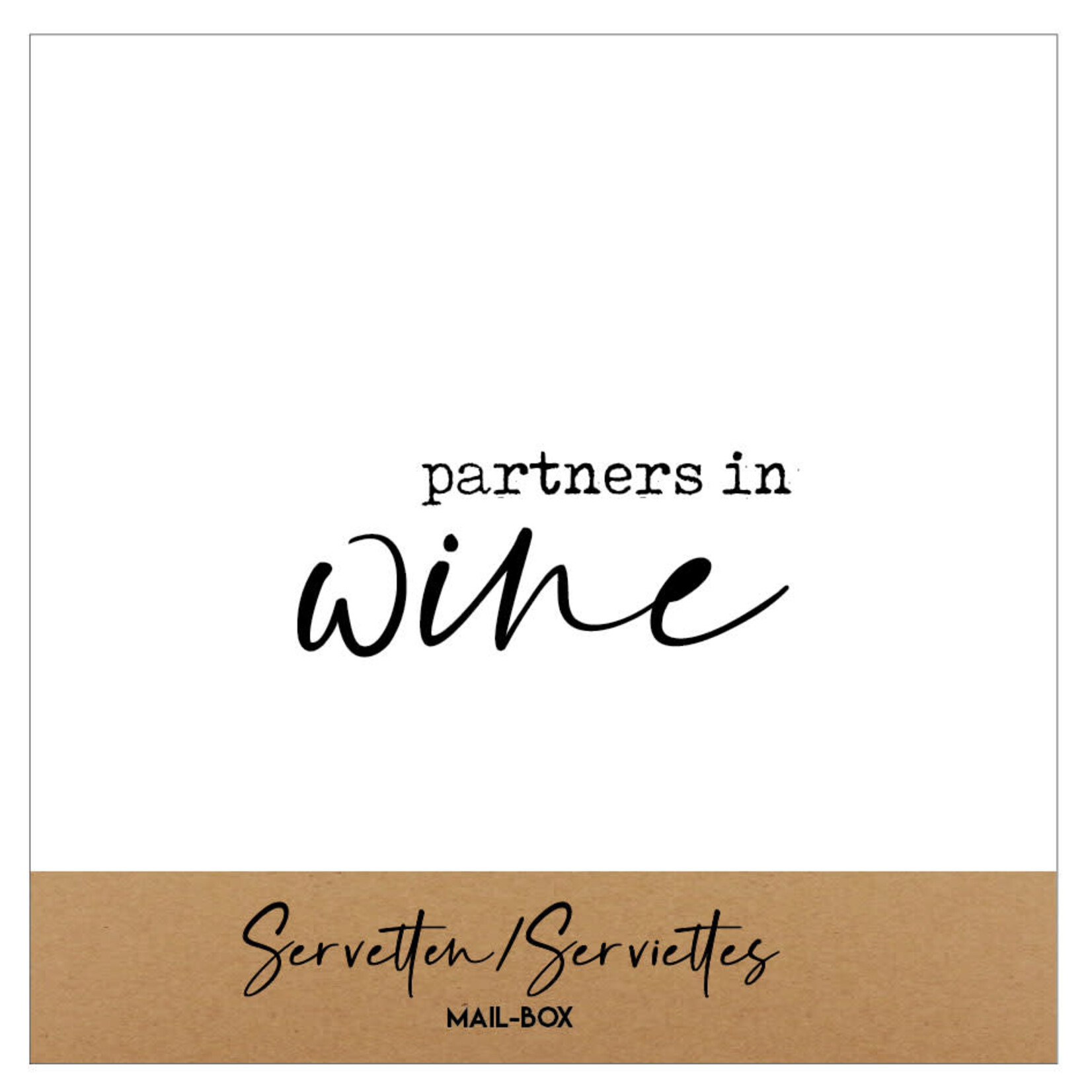 Servetten "Partners in wine" - 12,5x12,5cm
