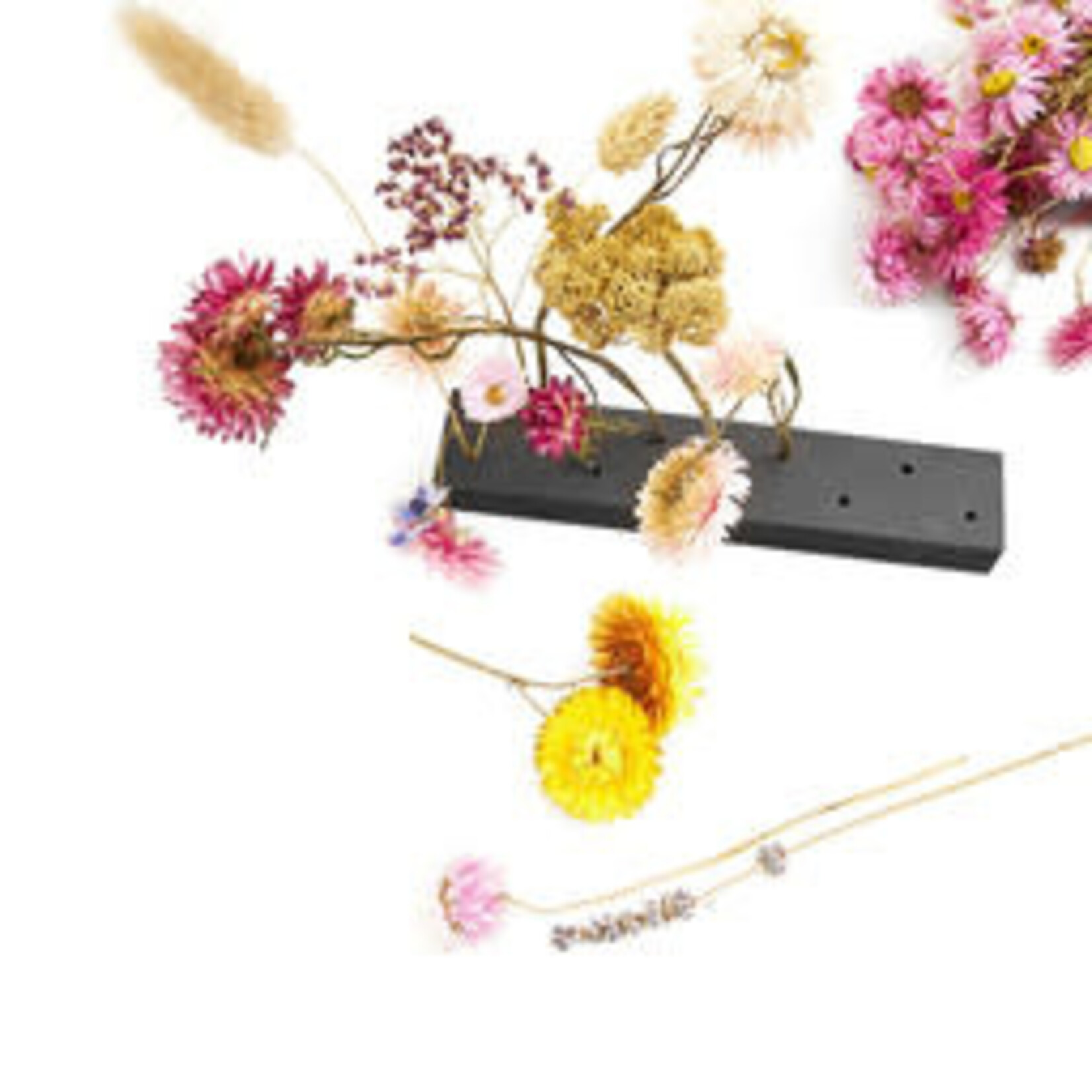 Bloemhouder voor droogbloemen - Hout - Zwart