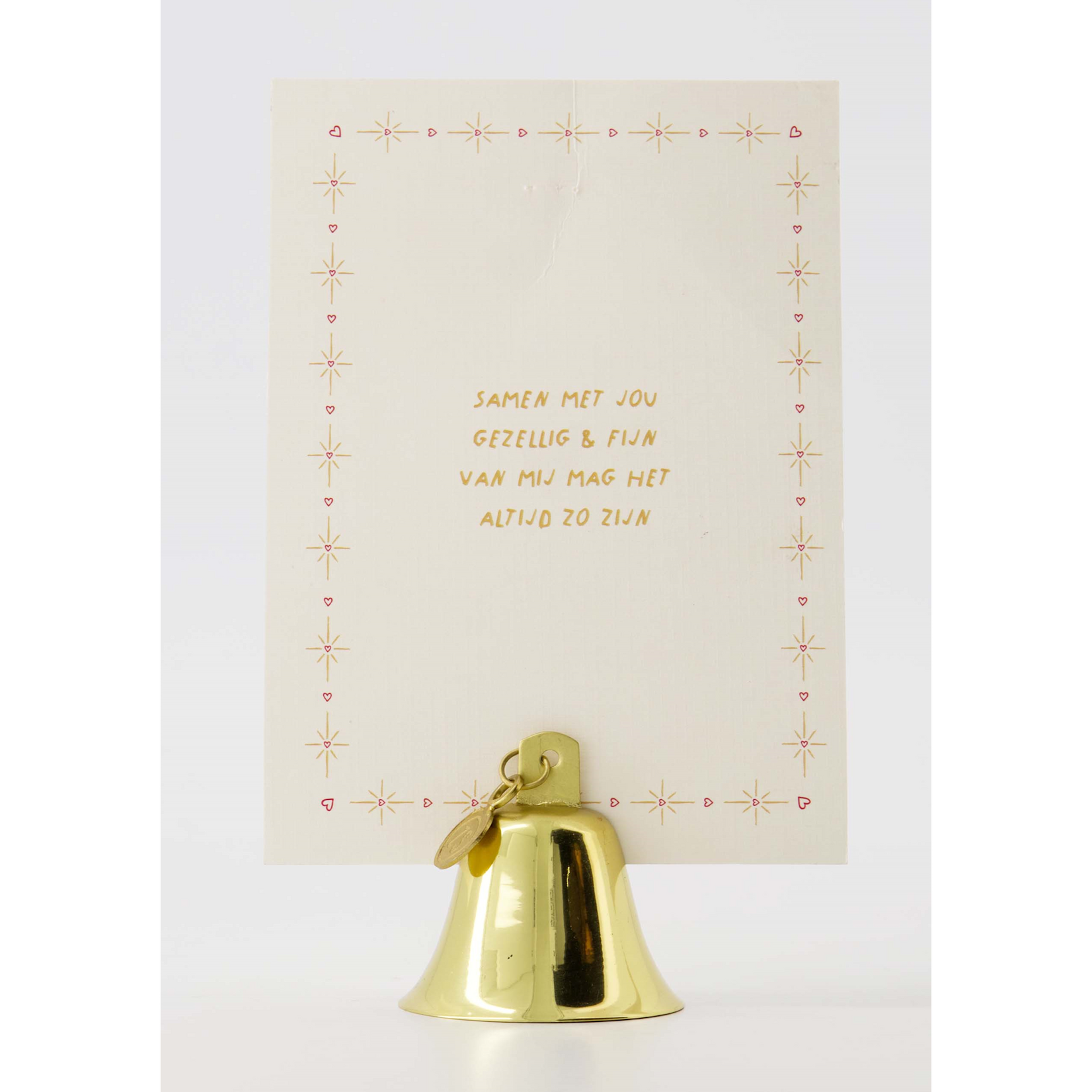 Zusss Kaartenstandaard - Bel - Metaal - Goud