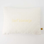 Zusss Kussen - "Lief kleintje" / Hartjes - Wit/Multicolor - 35x25cm