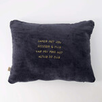 Zusss Kussen - "Samen met jou" - Donkerblauw/Goud - 35x25cm