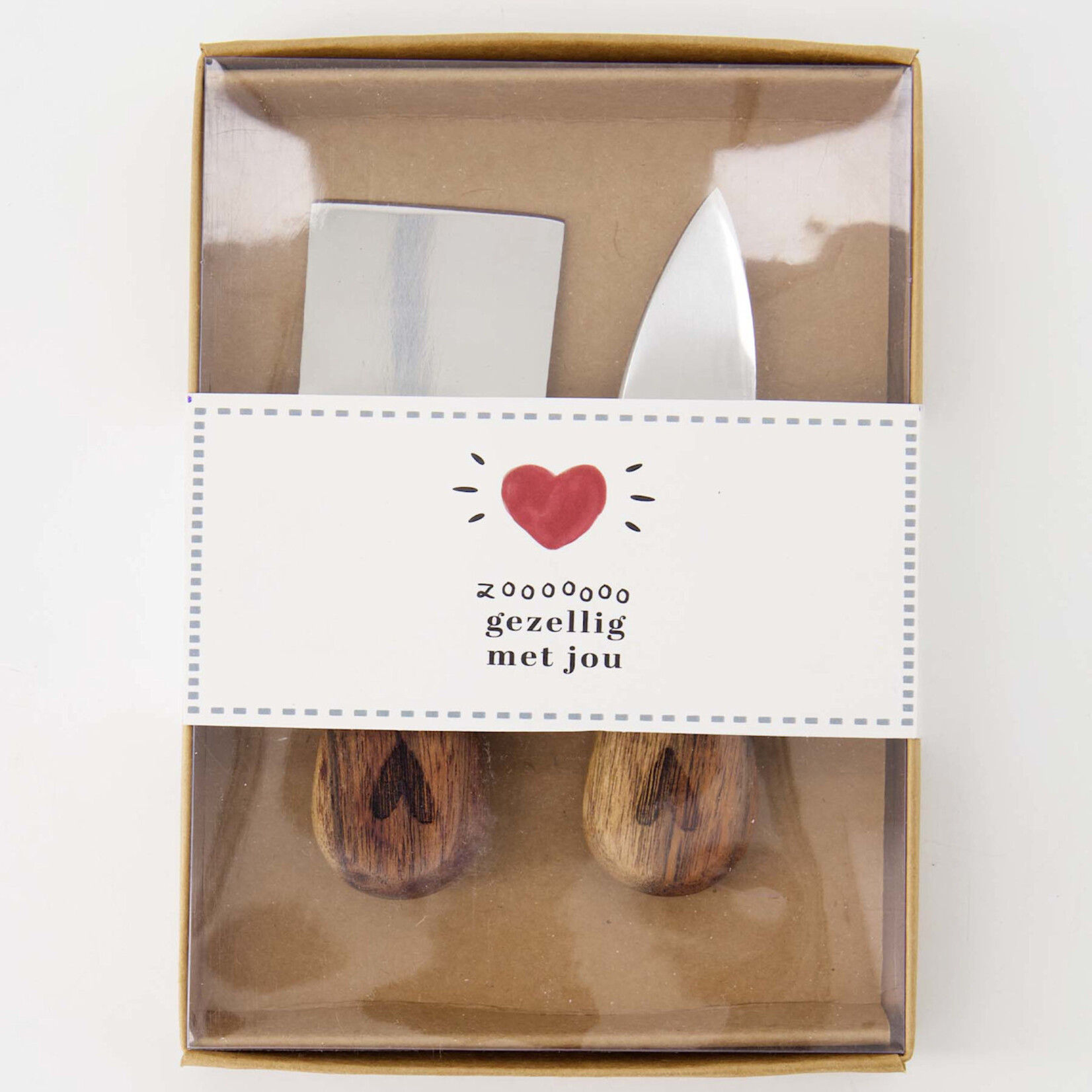 Zusss Kaasmesjes "Zoooooo gezellig met jou" - Metaal - Set van 2