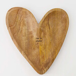 Zusss Serveerplank Hart - "Time to sparkle" - Mangohout - Naturel - 20,5 x 22cm