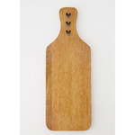 Zusss Serveerplank Hartjes - Mangohout - Naturel - 30 x 11 x 1,5cm