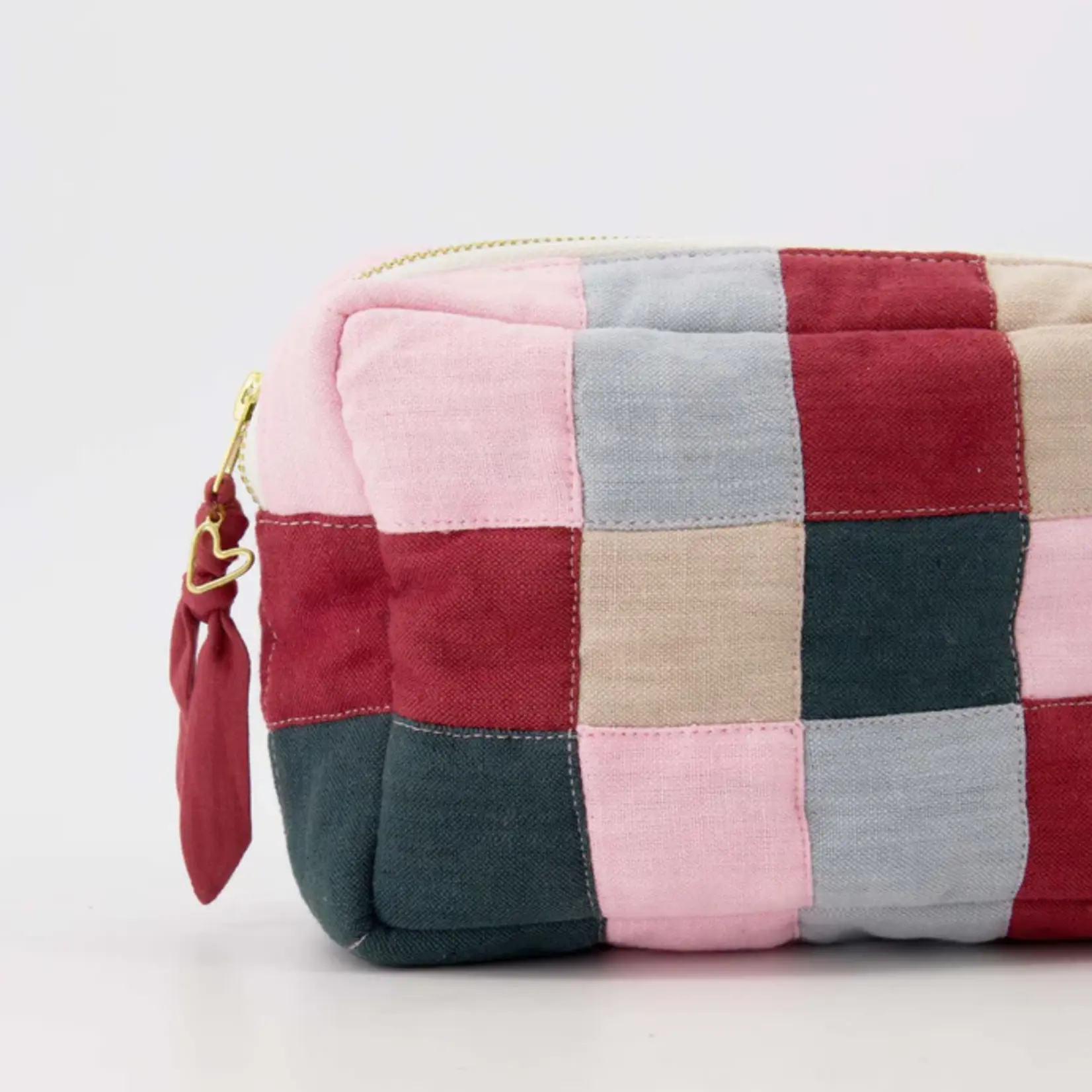 Zusss Toilettas Quilted - Katoen - Multicolor - 11 x 18 x 7cm