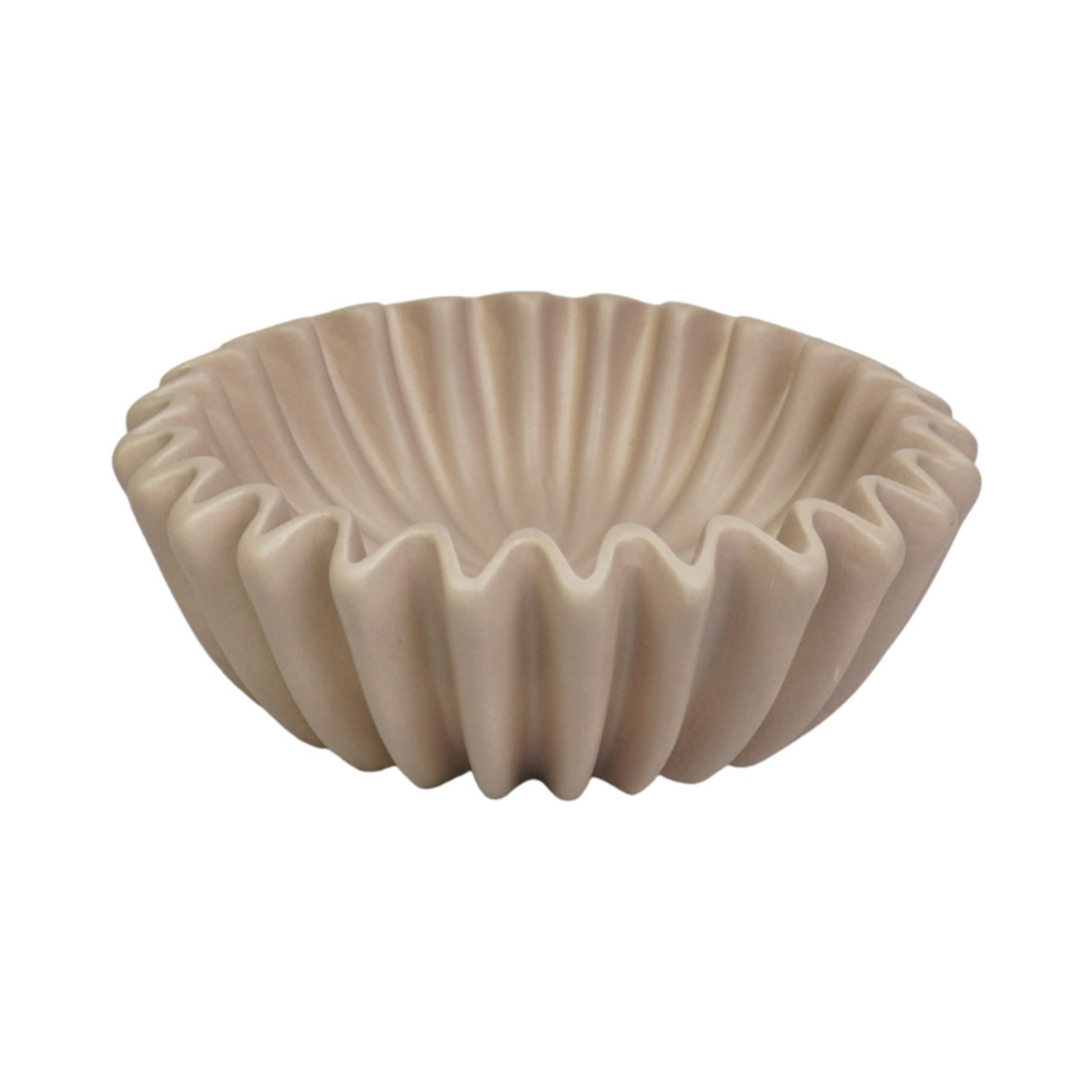 Schaaltje Plissé - Keramiek - Taupe - (S) Ø15 x 4,5cm