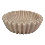 Schaaltje Plissé - Keramiek - Taupe - (L) Ø20 x 7cm