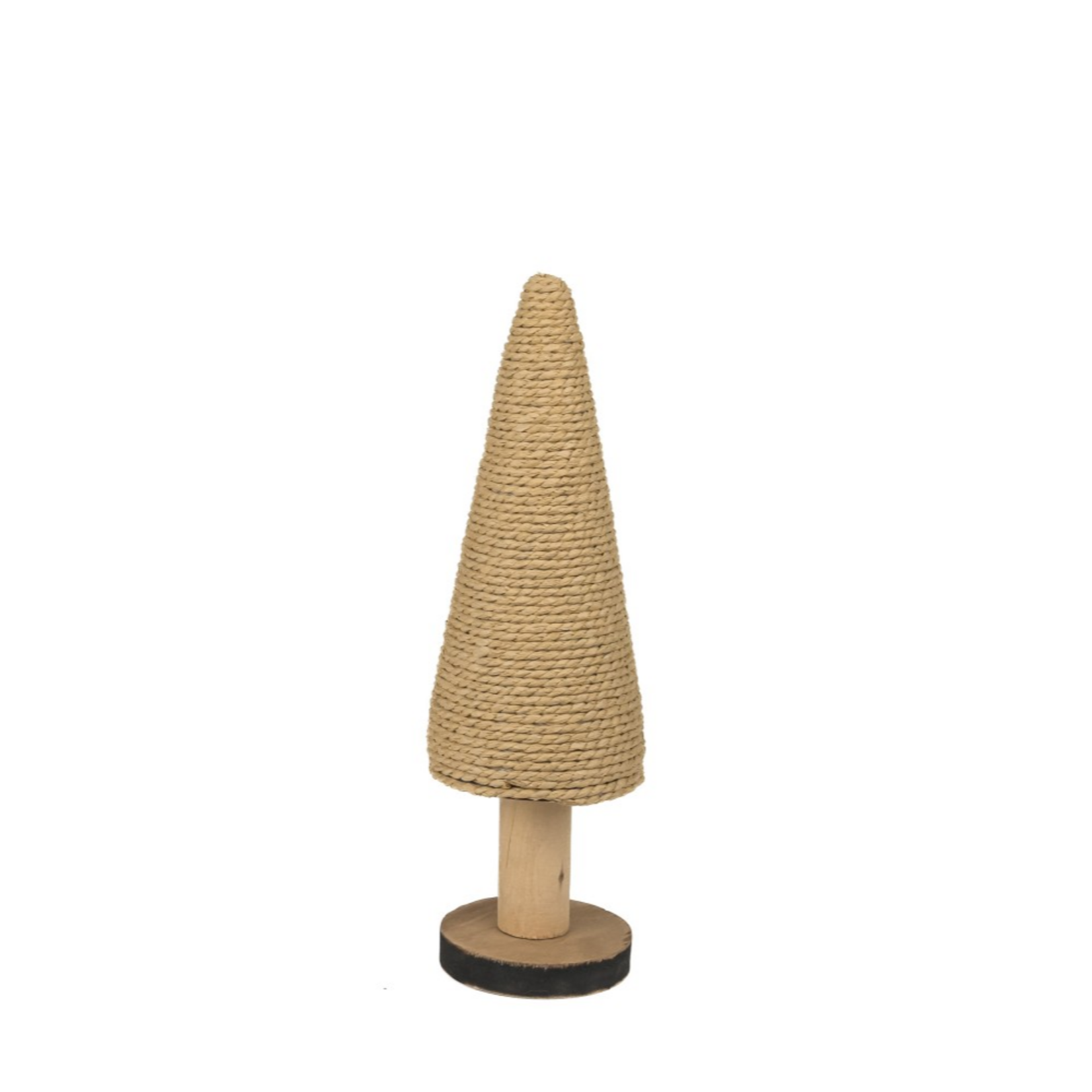 Kerstboom (touw) op voet - Hout/Touw - Naturel - (M) 10x35cm