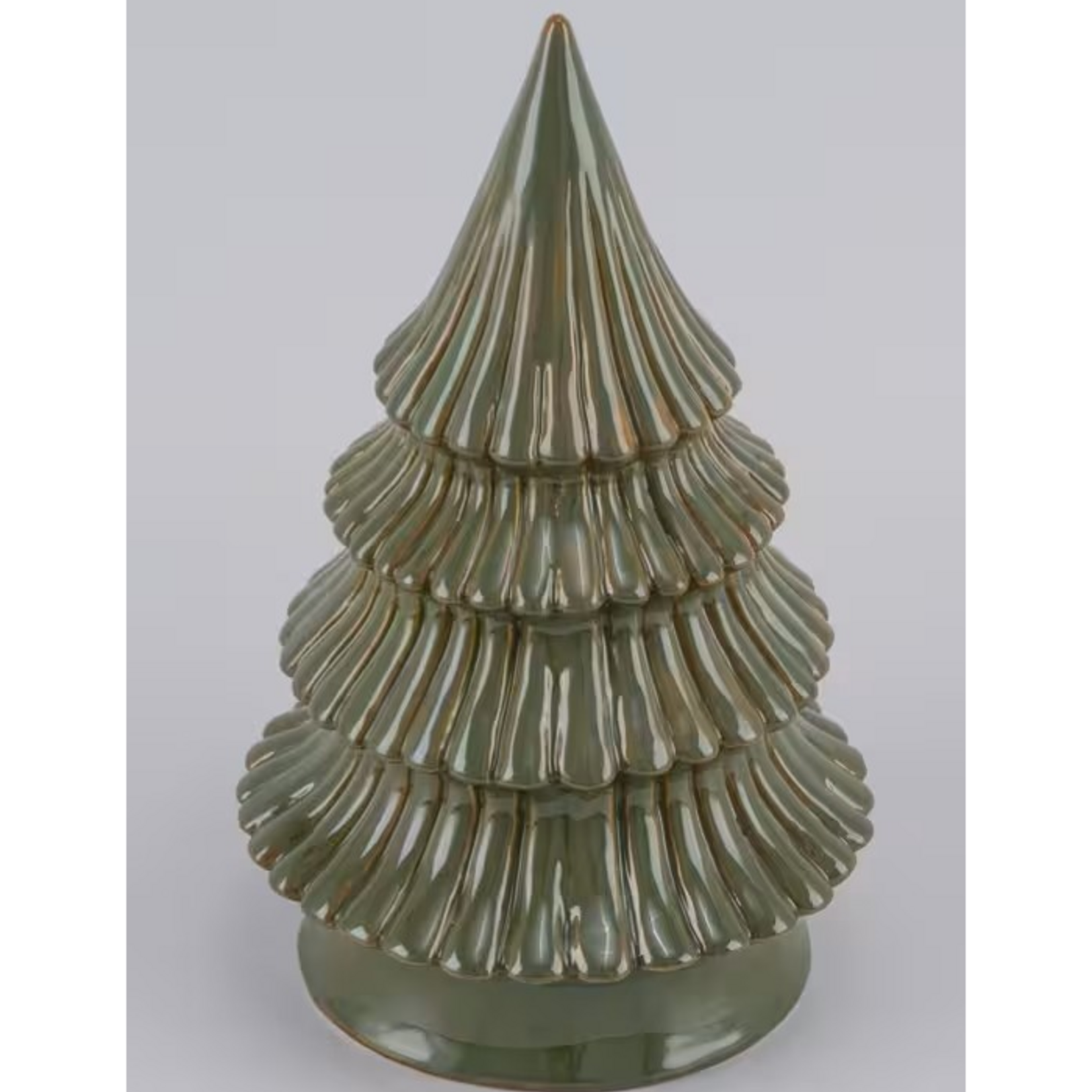 Kerstboom - Keramiek - Groen - 14x23cm