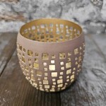 Theelichthouder bol ALMU - Metaal - Roze - (S) 7x9x8cm