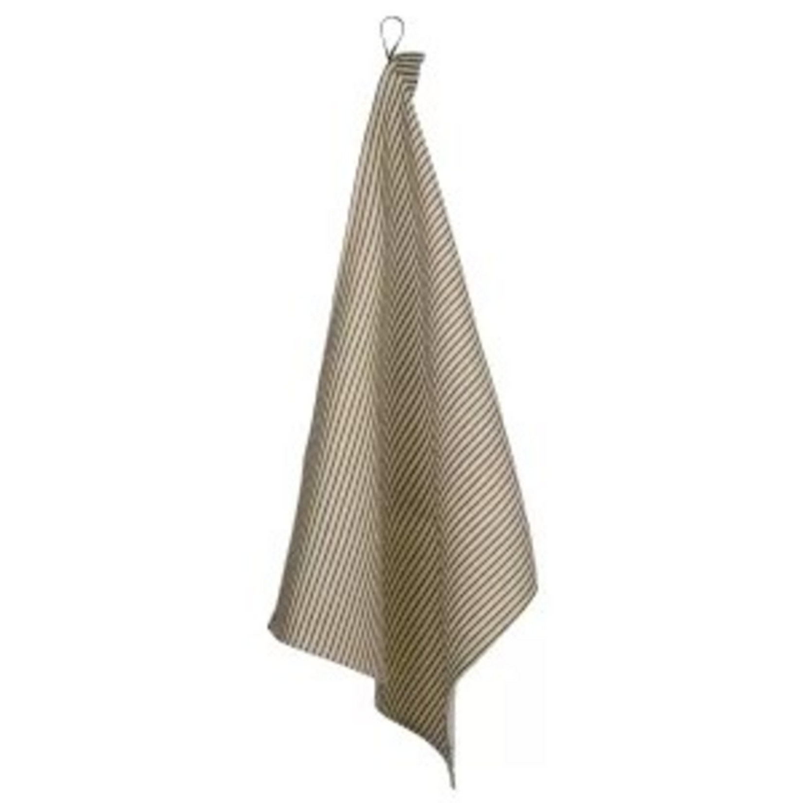 Theedoek STREPEN - Katoen - Bruin - 64x45cm