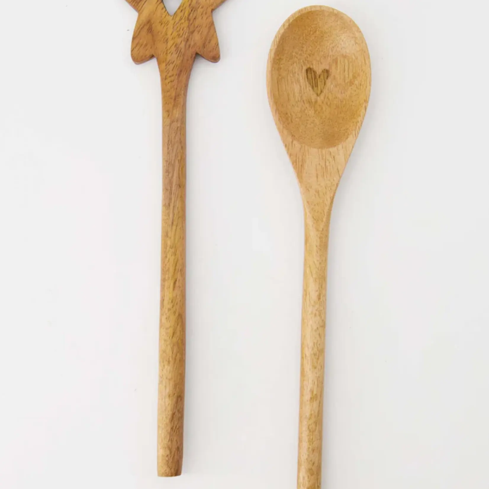 Zusss Houten lepel - Hartje - Naturel - 27,5 x 5cm