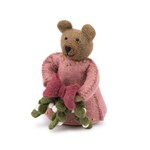 Beer mistletoe - Wolvilt - Oudroze - 10 x 9 x 15cm