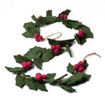 Slinger Holly Berry - Wolvilt - Groen/Rood - 120cm