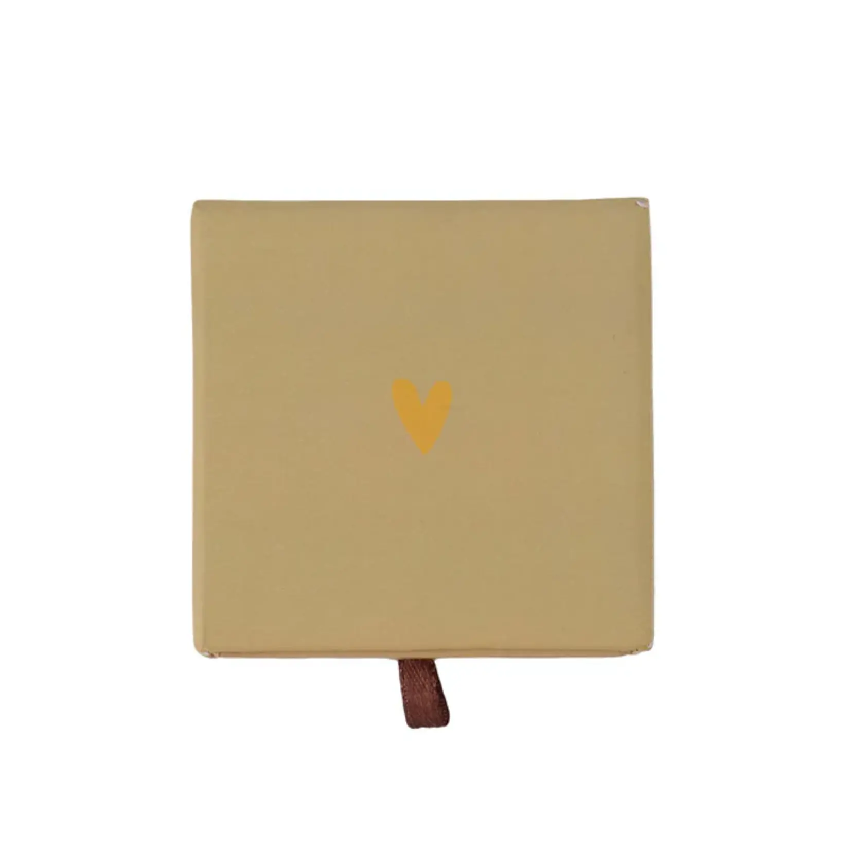 Zusss Ketting in schuifdoosje - Hartje - Metaal - Zand