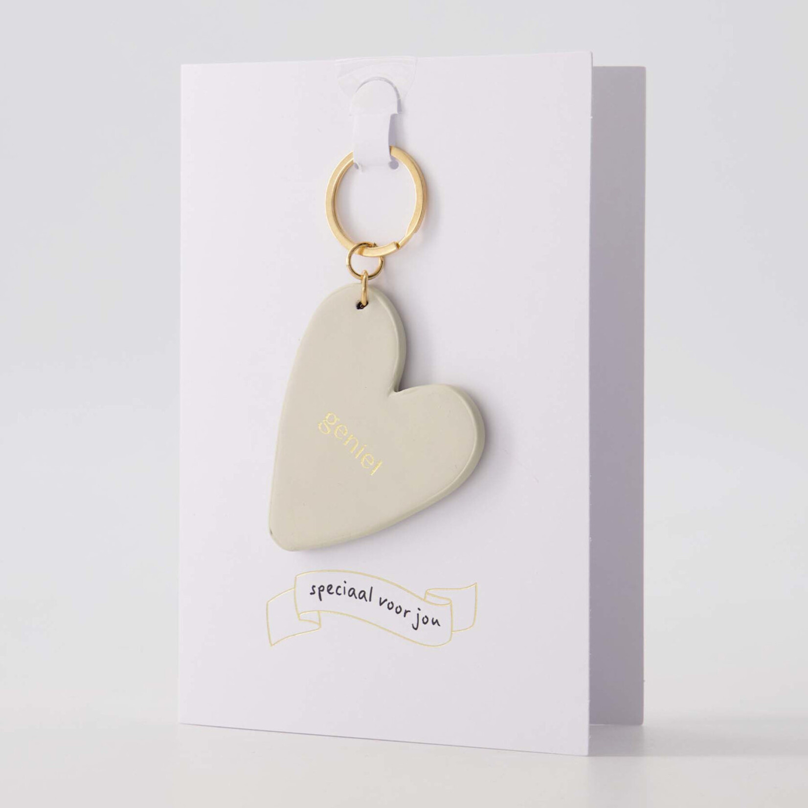 Zusss Wenskaart met Sleutelhanger - "Speciaal voor jou" - Hart - Zand