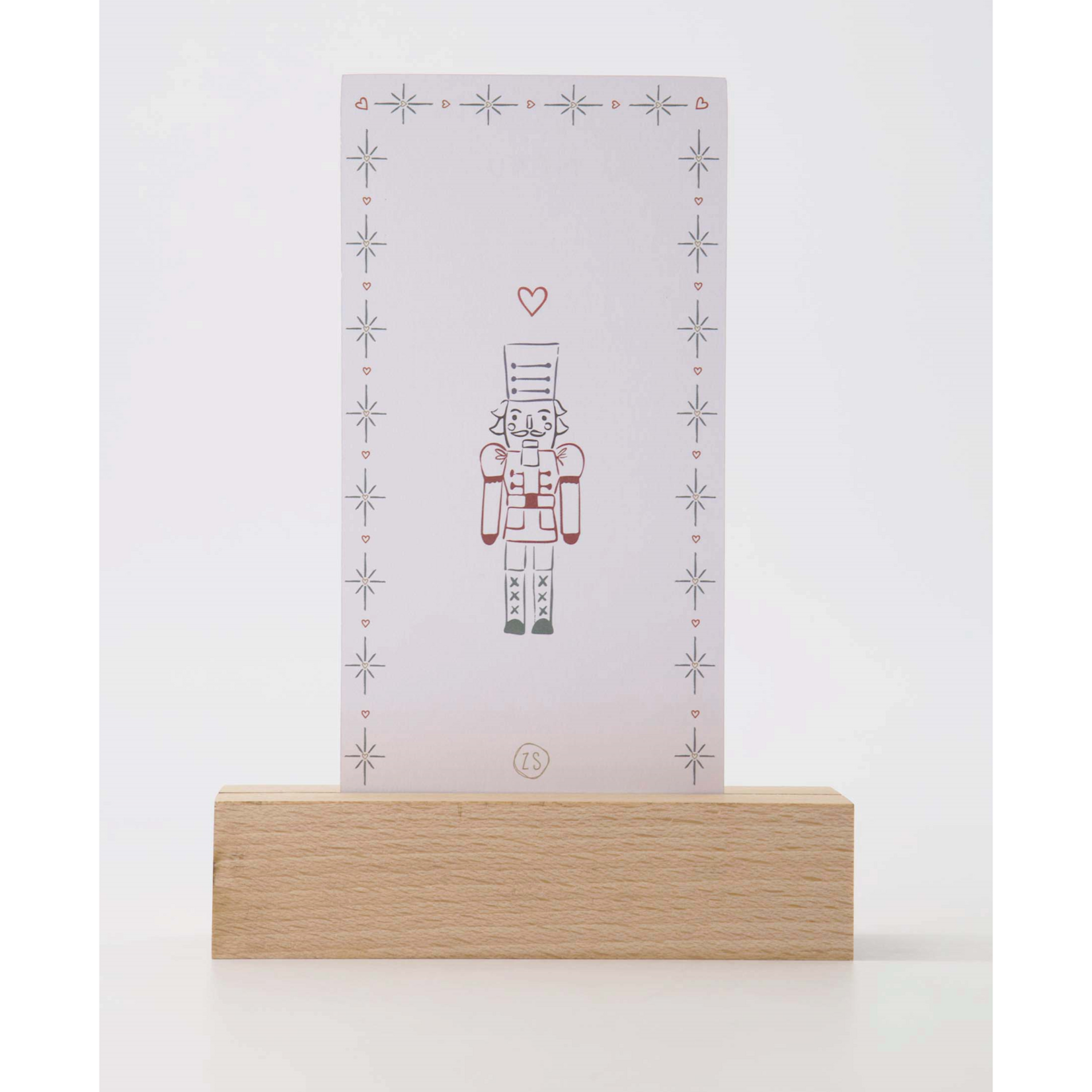 Zusss Menukaartjes - NOTENKRAKER - Naturel/Wit - 15 x 7,5cm (zonder standaard)