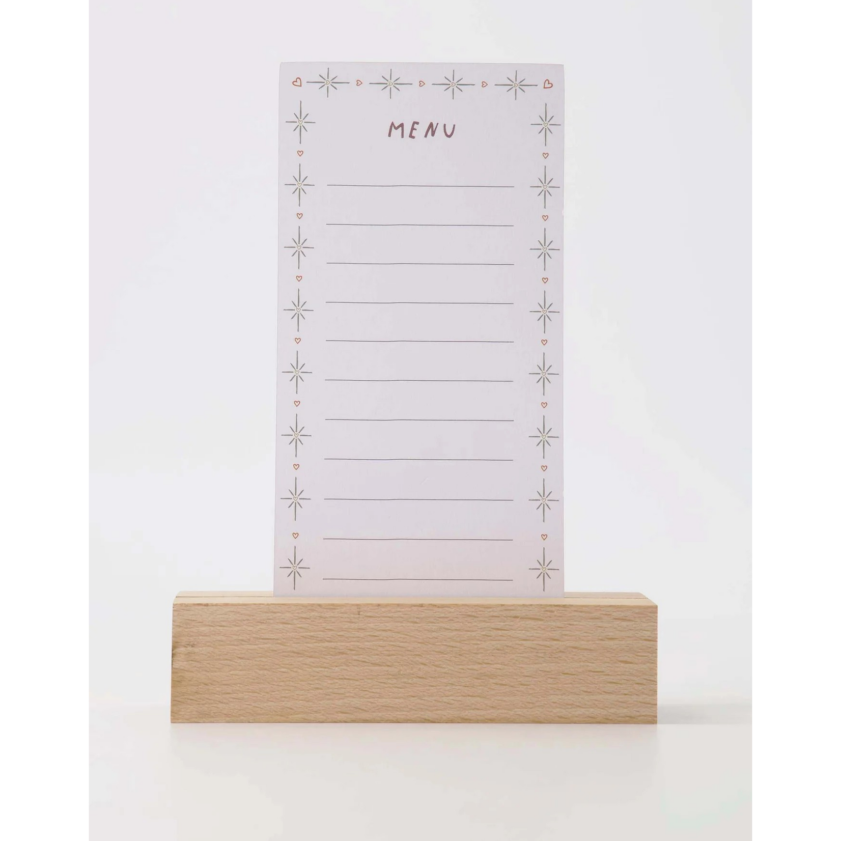 Zusss Menukaartjes - NOTENKRAKER - Naturel/Wit - 15 x 7,5cm (zonder standaard)