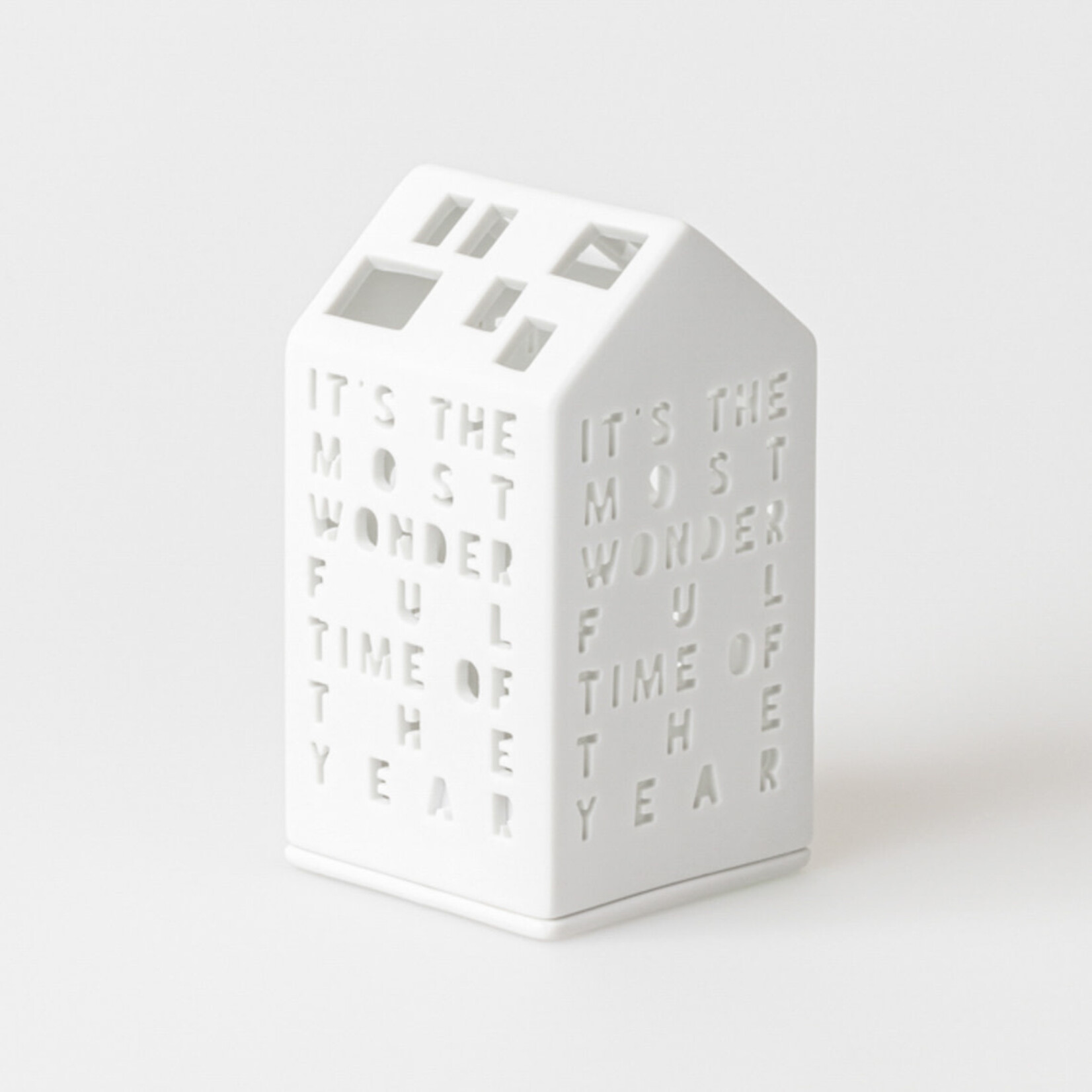 Räder Theelichthuis "It's the most wonderful time of the year" - 12cm hoog