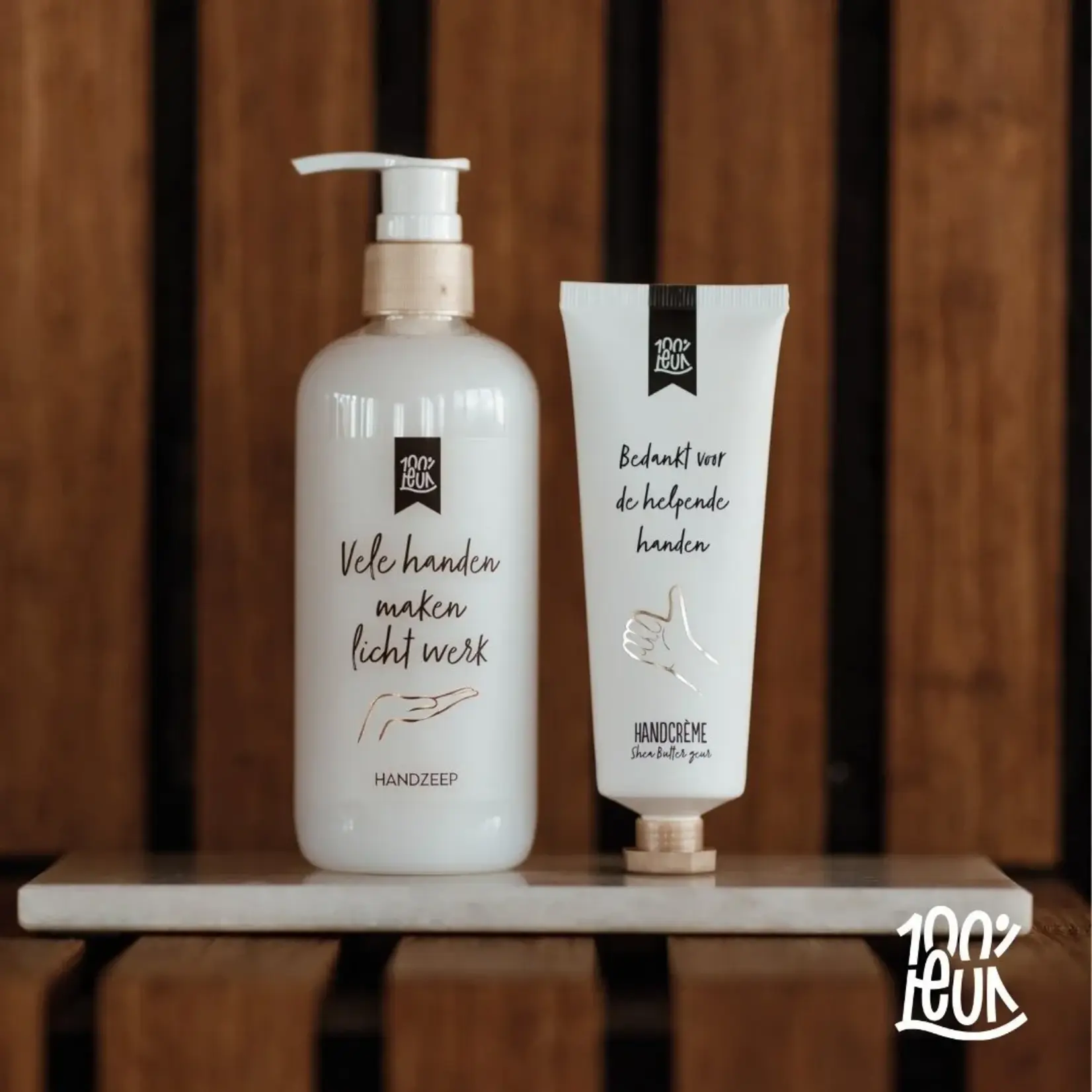 Handcrème - "Bedankt voor de helpende handen" - Shea butter - Wit/Zwart/Goud - 75ml