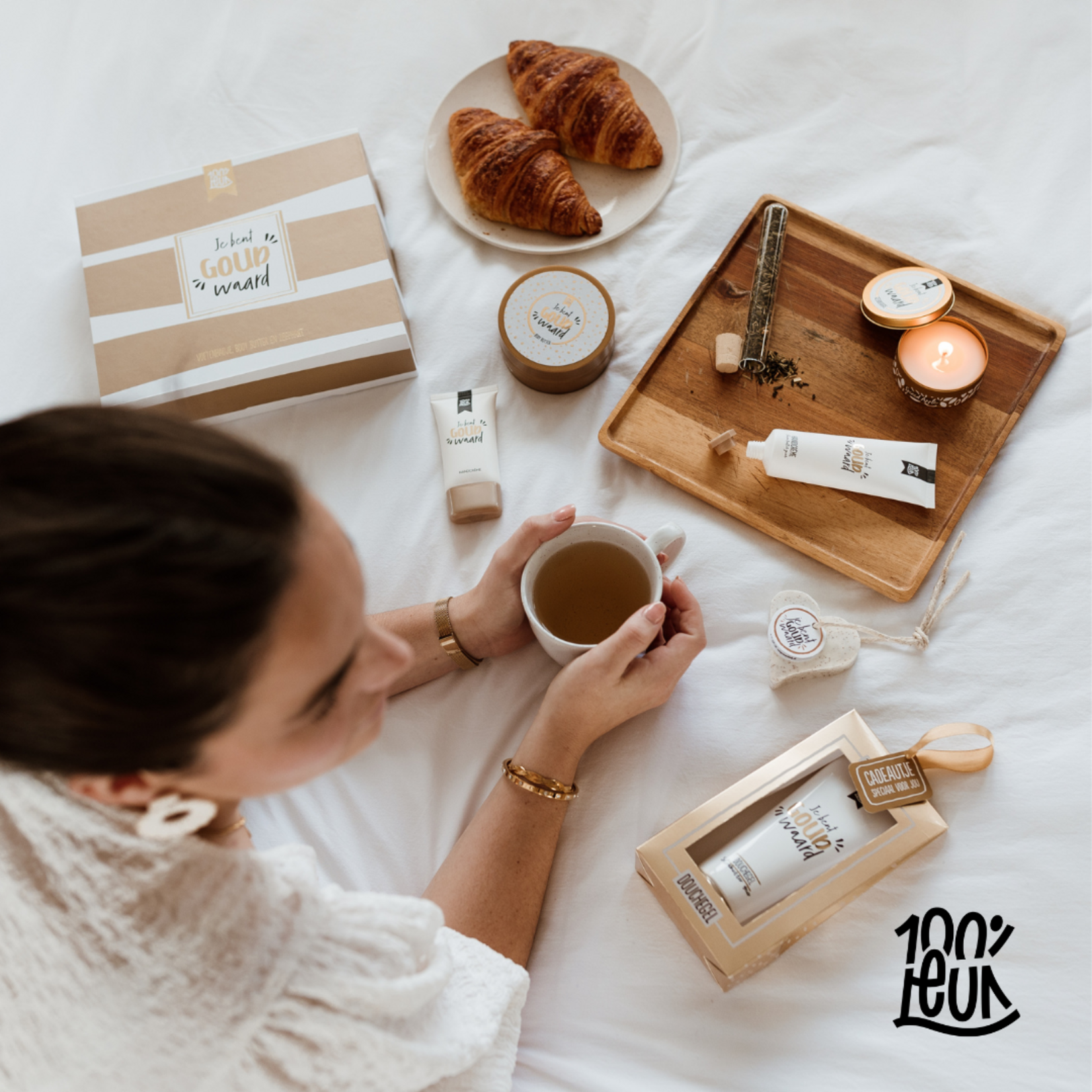 Brievenbustube " Je bent goud waard" - Handcrème - 50ml