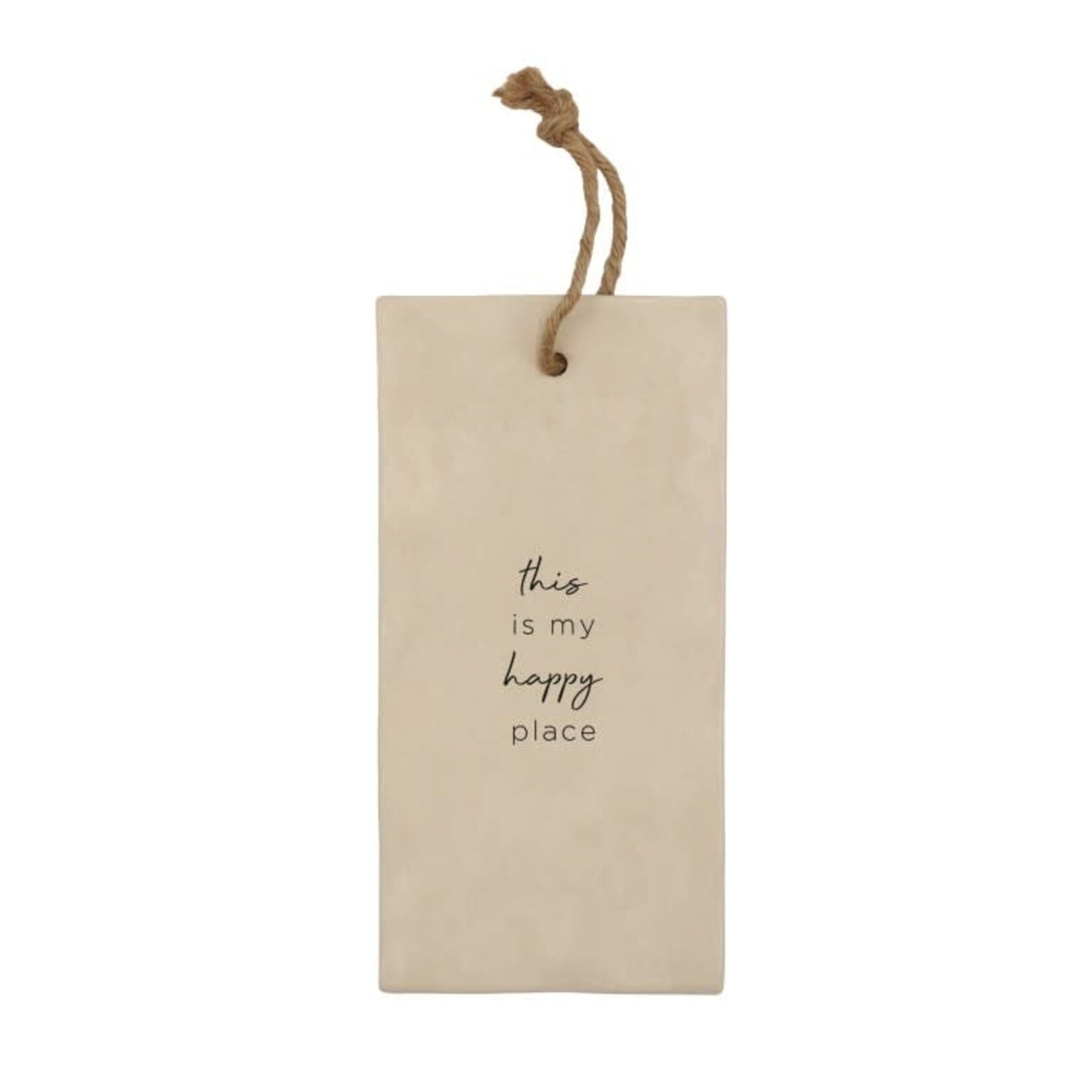 Tegeltje DEX - "This is my happy place" - Keramiek - Naturel - 20 x 10 cm