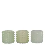 Theelichthouder JAZZ - Glas - Muntgroen - Ø 7x7cm