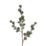 Kunstbloem - Tak Cedrus - Kunststof - Groen/Bruin - 106cm hoog