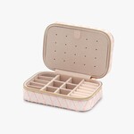 Juwelendoosje met rits - Polyester - Roze - 15,5 x 10,6 x 5,5cm