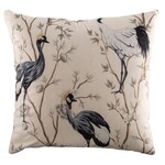 Kussen CRANES in blooming forest - Polyester - 43x43cm
