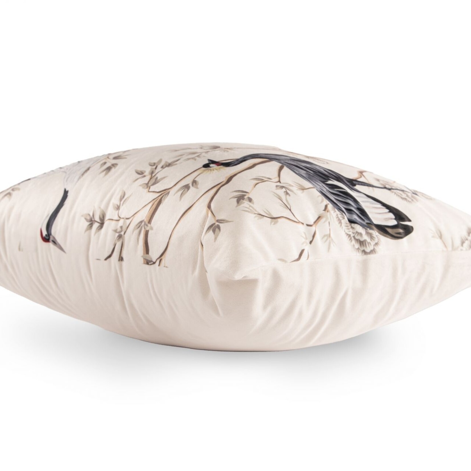 Kussen CRANES in blooming forest - Polyester - 43x43cm