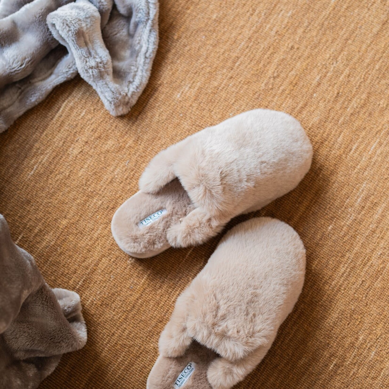 Pantoffels SNUGGS MULE - Polyester - Taupe - Maat 40/41