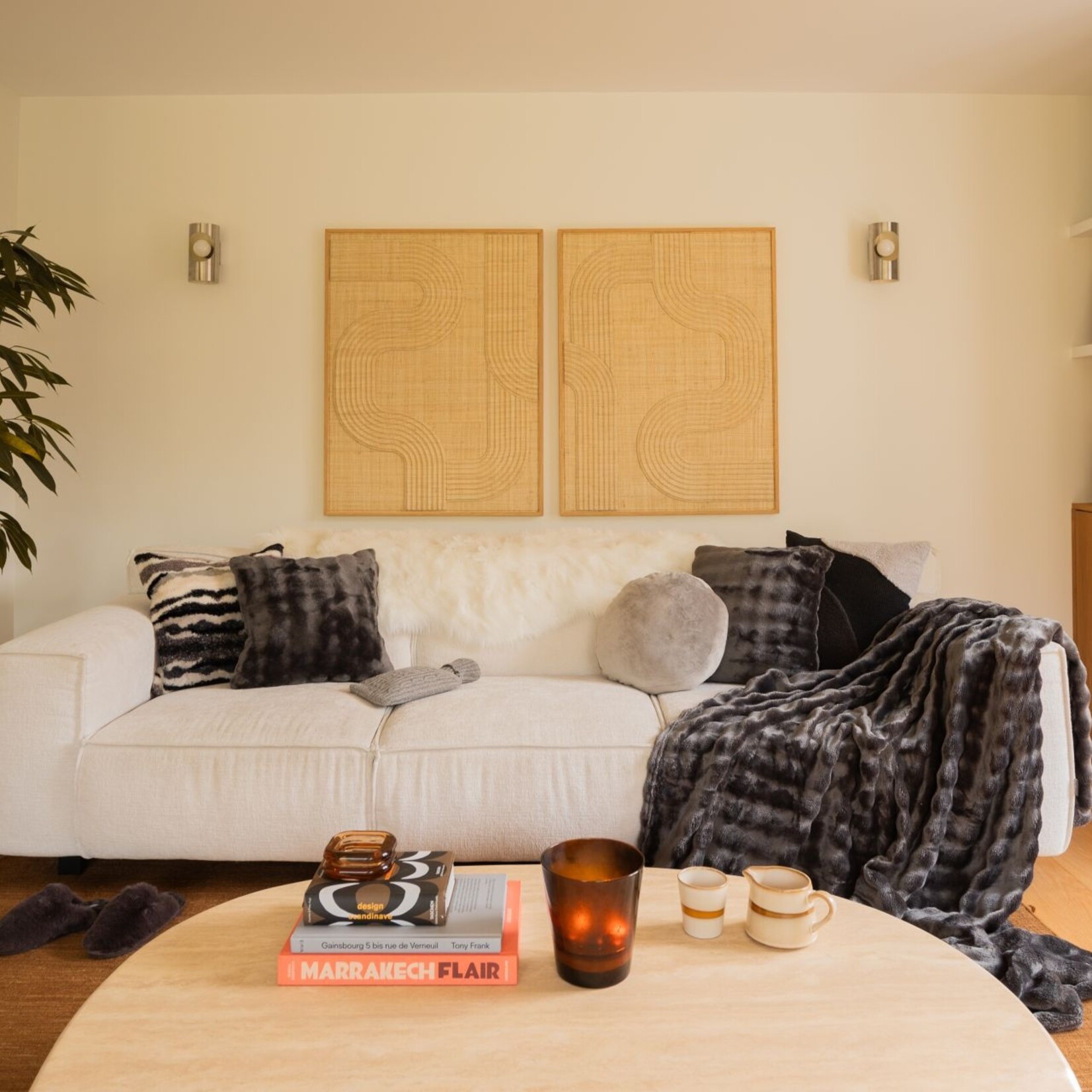 Plaid WAVE - Polyester - Grijs - 150x200cm