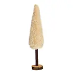 Kerstboom op standaard - Kunstbont - Beige - 10 x 46cm