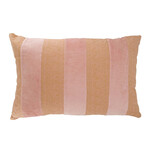 Zusss Kussen - STREEP - Katoen/Velvet - Roze - 60x40cm